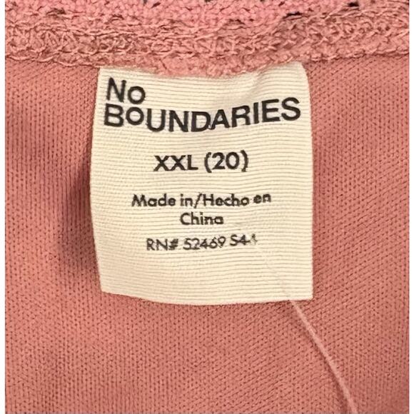 No Boundaries Women’s Pink Lace Milkmaid Short Sleeve Top Size XXL Coquette - Picture 2 of 6